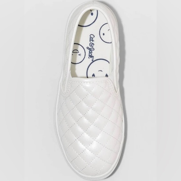 Cat & Jack Kids' White Slip-On Sneakers - Picture 2 of 10